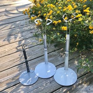 Lot 3 Adjustable Height Doll Stand For Collectible Dolls Display